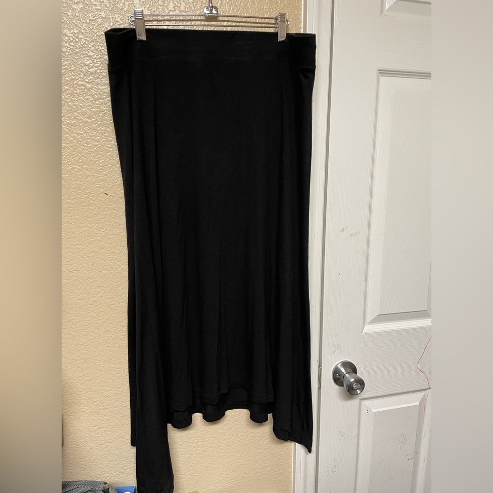 Gloria Vanderbilt Maxi Skirt Black Size  1x 100% Viscose